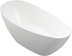 AREZZO design PALMYRA öntöttmárvány szabadonálló kád, matt fehér