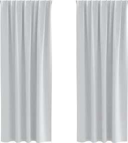 vidaXL Fekete Függöny Gyűrűkkel 2 pcs Halvány szürke 245 x 140 cm