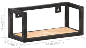 2 db nyers mangófa fali polc 40 cm