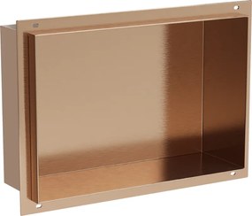 Mexen X-Wall-NR perem nélküli fülke polc, 30 x 20 cm, kefélt réz - 19C1302010