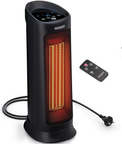 Deuba 2000 W-os ventilátoros fűtő - fekete