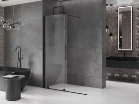 Mexen Velar, nyílásba tolóajtó Walk-In 140 cm, 8 mm átlátszó üveg, fekete matt, 871-140-000-03-70