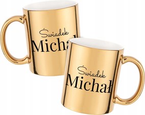 Nyomtatott bögre Tanú Az Ön Neve Arany metál varázsló