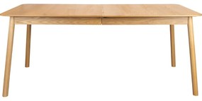 Bővíthető étkezőasztal tölgyfa dekoros asztallappal 90x180 cm Glimps – Zuiver