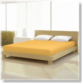 Pamut elasthan de luxe kukorica sárga színű gumis lepedő 140/160x200/220 cm-es matracra