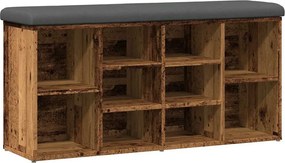 vidaXL antik fa szerelt fa cipőtároló pad 102x32x50 cm