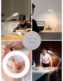 Brilagi - LED Dimmelhető asztali lámpa nagyítóval LED/12W/5V 3000/4200/6000K fehér