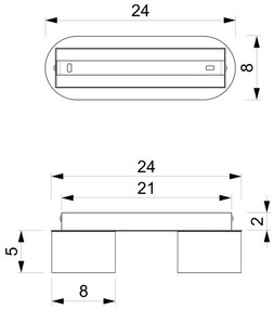 Mennyezeti lámpa DIXIE 2xGX53/11W/230V kék