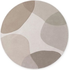 Bézs kézi szövésű gyapjú kerek szőnyeg ø 200 cm Hackney Clarissa – Ted Baker