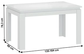 Étkezőasztal Lafer (fehér) (4-6 fő részére). 1034094