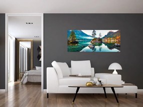 Kép - Lake Hintersee, Bajor - Alpok, Ausztria (120x50 cm)