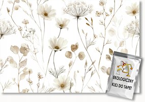 Fotótapéta Flizelina Természet Növényzet Bézs Virágok Gyógynövények 400x280 ragasztó