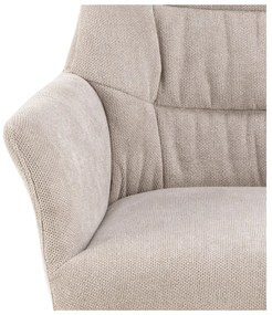 Bézs kárpitozott karfás étkezőfotel Alonso – Actona