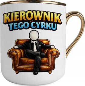 Bögre Fehér-arany Cirkuszvezető Vicces Ajándék Menedzsernek