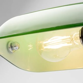 Brilagi - Asztali lámpa BANK OFFICE 1xE27/60W/230V fényezett króm/zöld