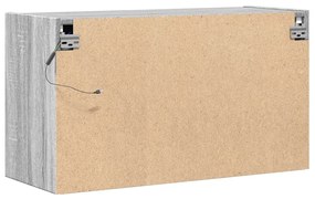 szürke sonoma színű fali TV-szekrény LED-del 80 x 31 x 45 cm