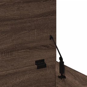 barna tölgy színű szerelt fa tárolóláda 100x42x46 cm