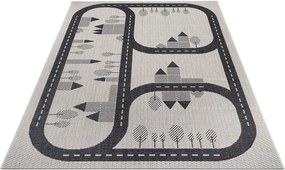 Roads krémszínű szőnyeg gyerekeknek, 120x170 cm - Ragami