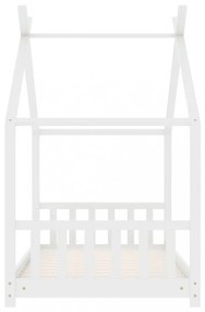 fehér tömör fenyőfa gyerekágy-keret 70 x 140 cm
