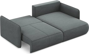 Szürke kinyitható-tárolóhelyes sarokkanapé (jobb oldali) Nanea – Makamii
