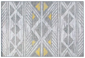 Szürke és sárga szőnyeg 160 x 230 cm KARGI Beliani