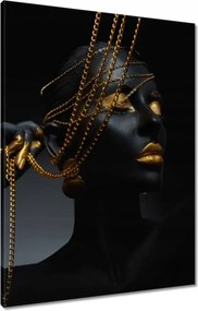 Vászonkép 60x80 Arany ékszerek a kézben