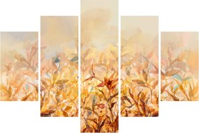 Kép - levelek az ősz színében, olajfestmény (150x105 cm)
