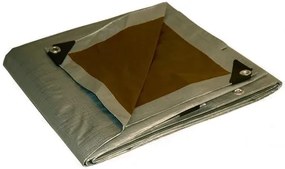 Takaró ponyva szürke - barna 10x20 m 210 g/m2