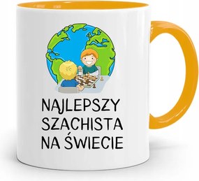 Sakkozóknak Sárga Bögre Születésnapi Ajándéknak, fényképes nyomattal