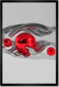 Poszterek keretben 40x60 Piros gömbök a kézben