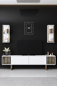 TV szekrény Gold Line - White, Black