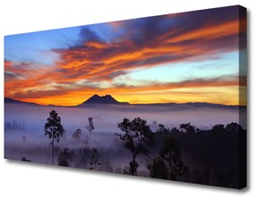 Canvas kép Fog Tájkép fák 125x50 cm