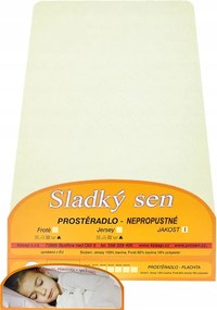 Vízálló Jersey illesztett lepedő 180x200 2 krém