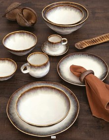 Porcelán desszertes tányér 21 cm barna Easy Life NUANCES Brown