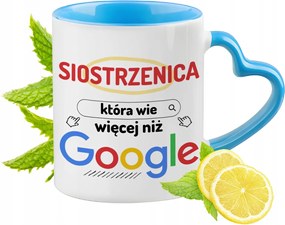 Unokahúgomnak Kék Bögre Szív Alakú Füllel Ajándék