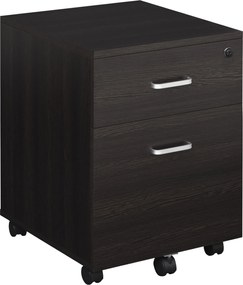 Vinsetto Mobil Irattároló A4-es Dokumentumokhoz Kerekekkel, Zárható Iratfiók 2 Fiókkal és Zárral, 40x45x55.6 cm Wengué | Aosom