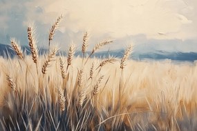 Fotótapéta Flizelina Természet Falu Mező Gabona Kalászok Nyár 312x219 ragasztó