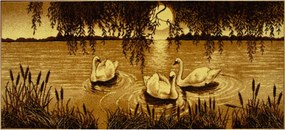 Makatka Bézs Hattyú Szőnyeg Falra Bézs Nappaliba Weltom 100x210 cm