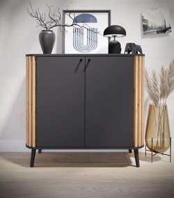 Pure 2 ajtós komód kézműves tölgy/szürke