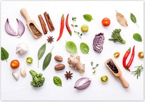 Poszterek 100x70 Friss gyógynövények menta ánizs