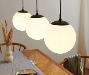 FĂŒggĆlĂĄmpa tejfehĂ©r ĂŒvegbĂșrĂĄkkal, 3 pontos, stĂlusos