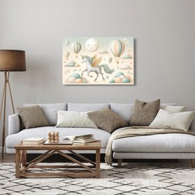 Kép - Boldog egyszarvú (90x60 cm)