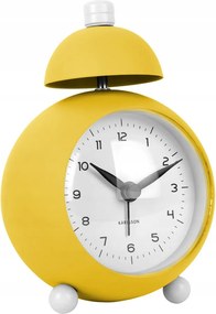 Sárga Kerek Ébresztőóra Karlsson Chaplin KA5979BY Csendes Mechanizmus