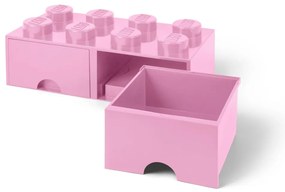 Világos rózsaszín tárolódoboz, 2 fiókkal - LEGO®