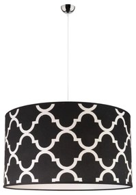 Duolla - Csillár zsinóron MAROKO 1xE27/40W/230V átm. 45 cm fekete/fehér