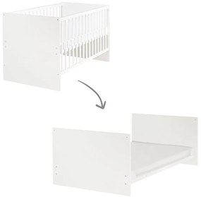 Fehér babaágy állítható magassággal 70x140 cm Anton – Roba