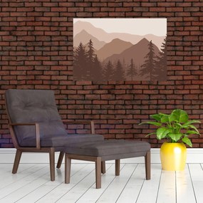 Kép - Barna hegyek N⁰2 (90x60 cm)