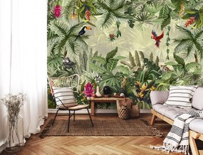 Madarak a dzsungelben poszter, fotótapéta, Vlies (250 x 175 cm)