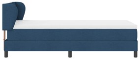 Boxspring Ágy Mattal Kék 90x190 cm Szövet