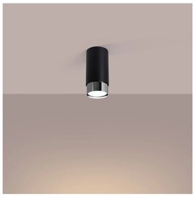 Fekete-ezüstszínű mennyezeti lámpa Crown – Sollux